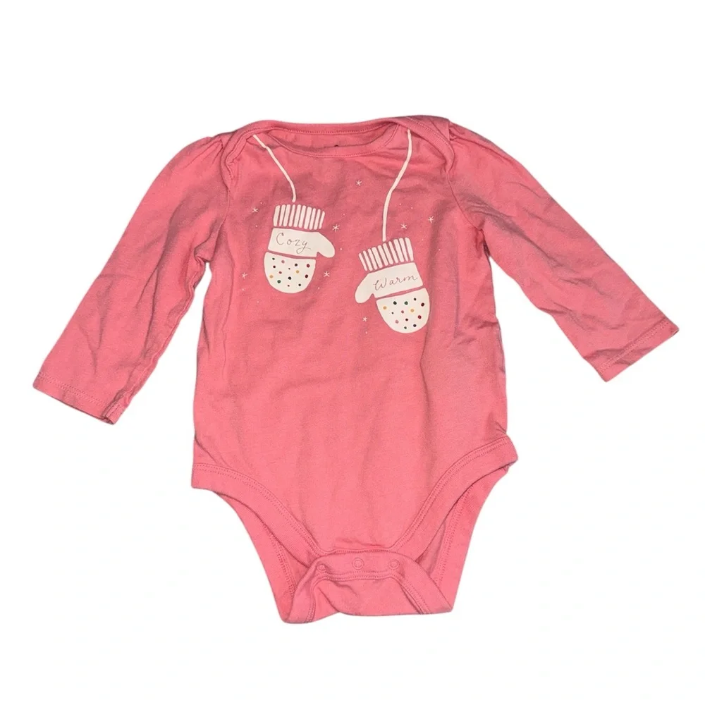 6-12 Months Baby Gap Girls' Pink and Gray Clothing Bundle Set (5 Pieces)